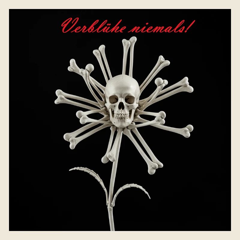Spitzendekor mit Totenkopf und Knochen