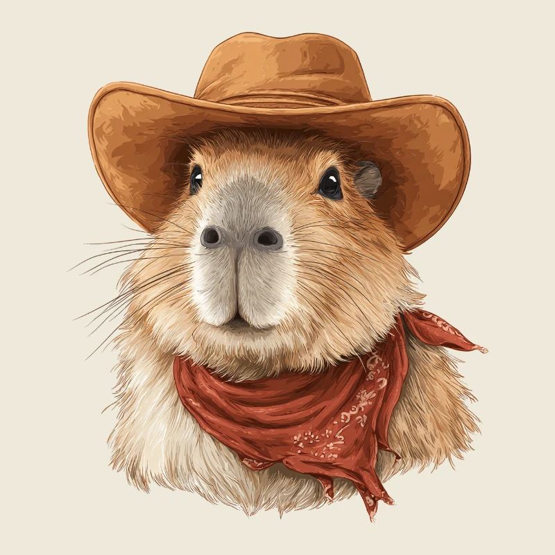 Cool Capybara Cowboy Hut
