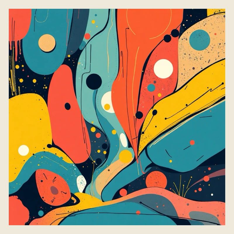 Abstract color explosion in warm tones