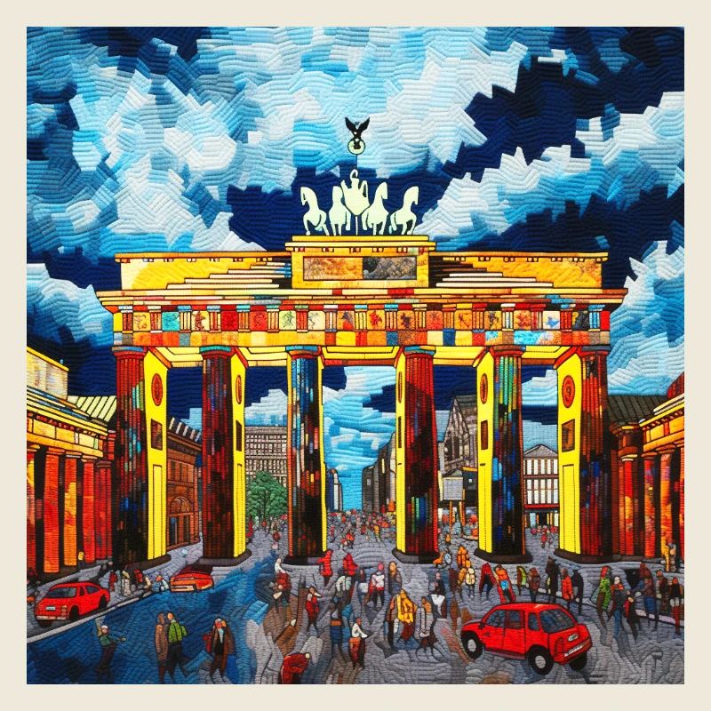 Urban Skyline Berlin Brandenburg Gate Artwork