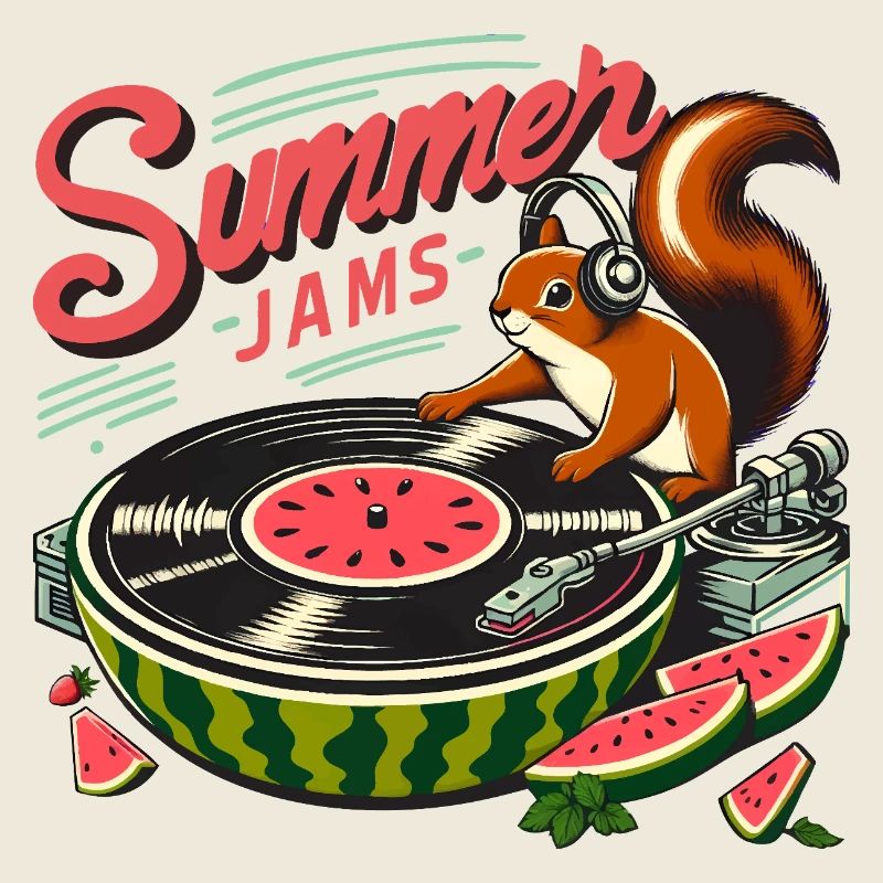 Summer Jams Musik - Eichhörnchen mit Melone
