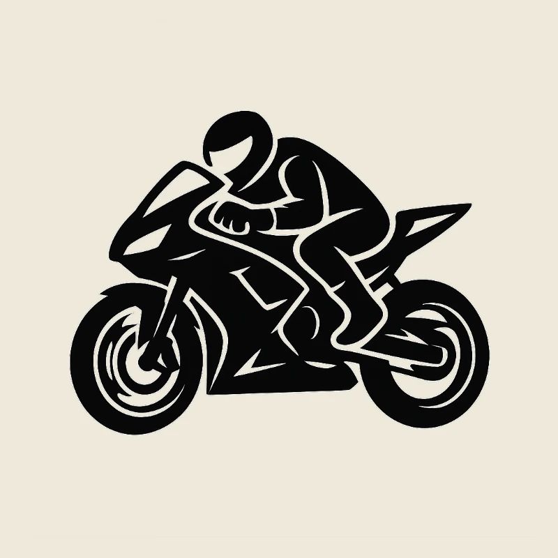 Motorcycle line drawing