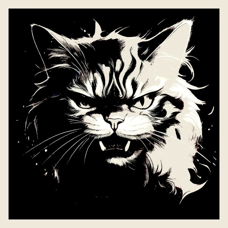 Angry cat