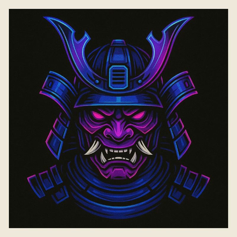 Neon Samurai Mask