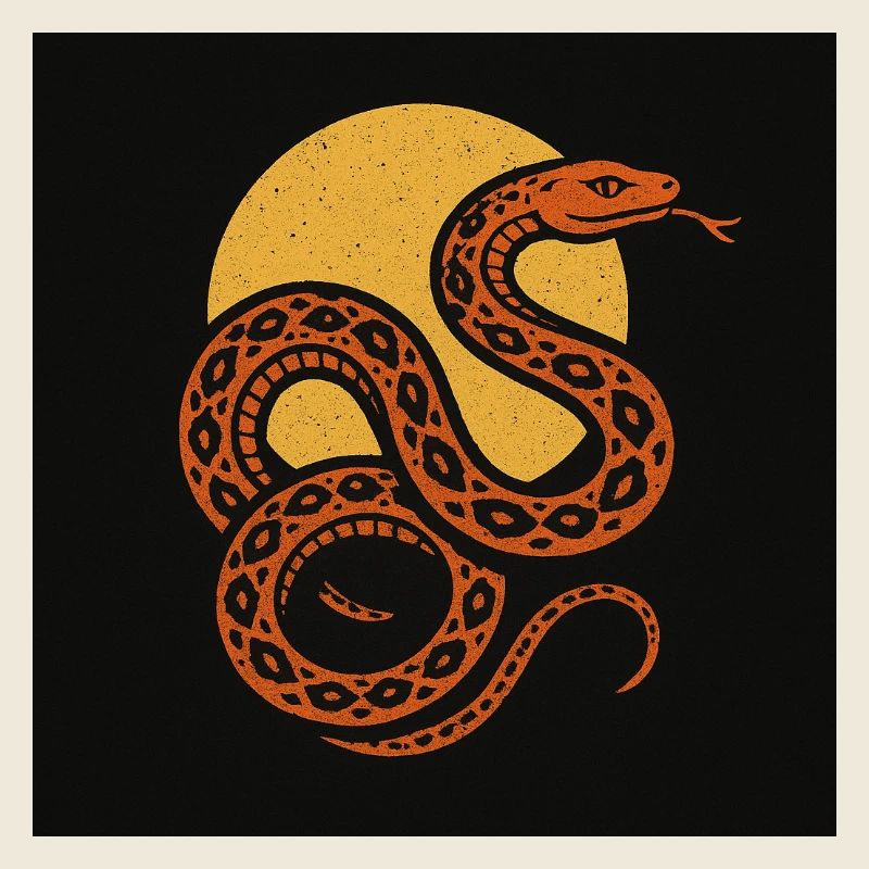 Sun snake against dark background