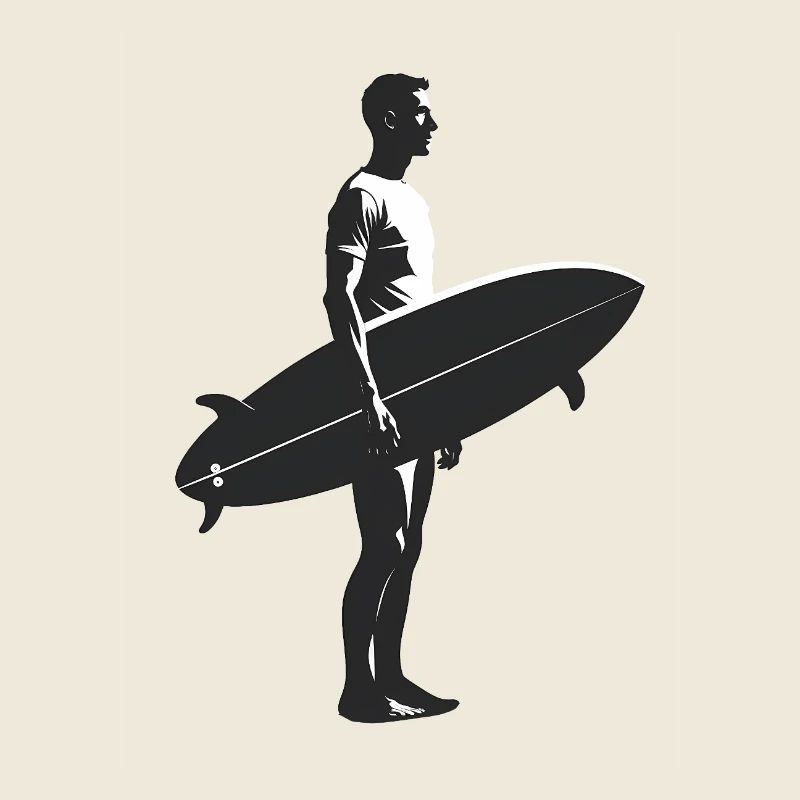 Surfeur - Logo Cool Silhouette