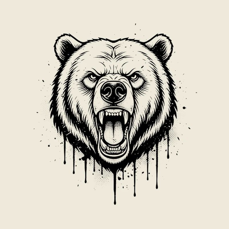 Bear Roaring Design