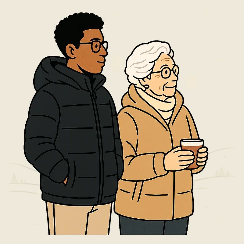 Grand-mère Karin avec son petit-fils