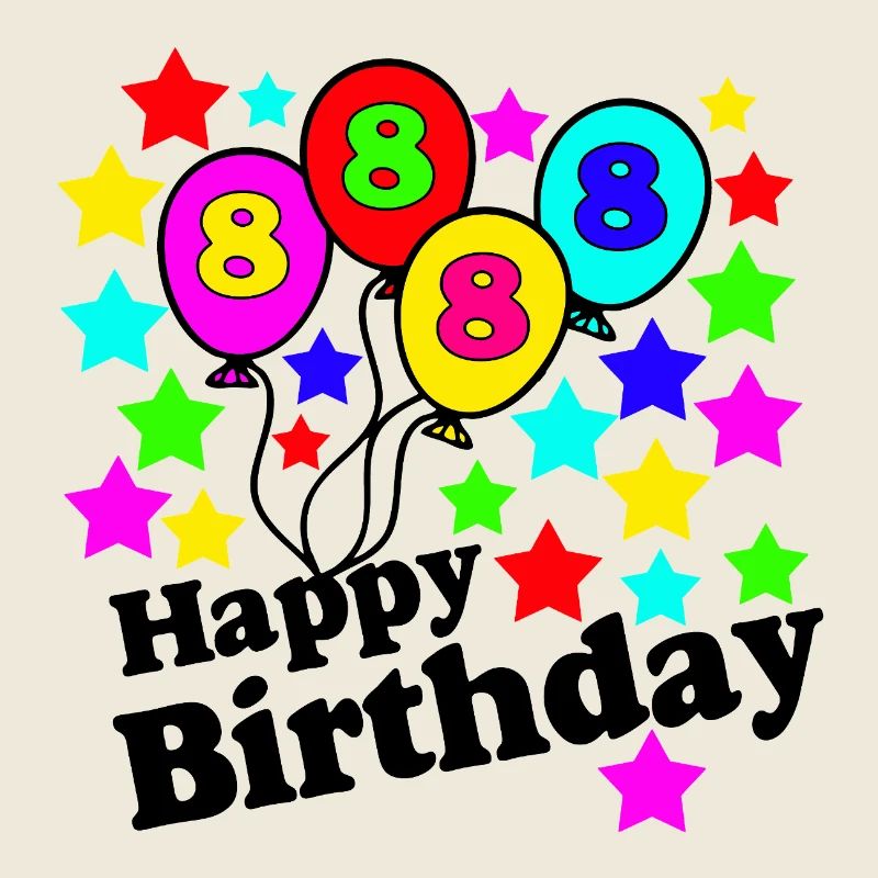 8.Geburtstag , 8er Geburtstagsfeier Sterne