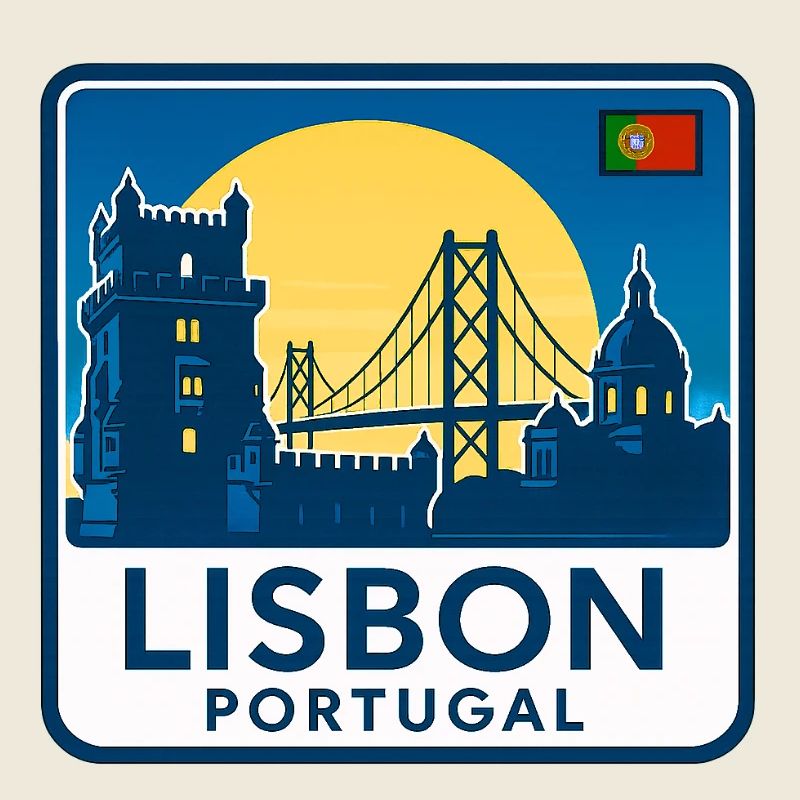 Lisbon Skyline at Sunset