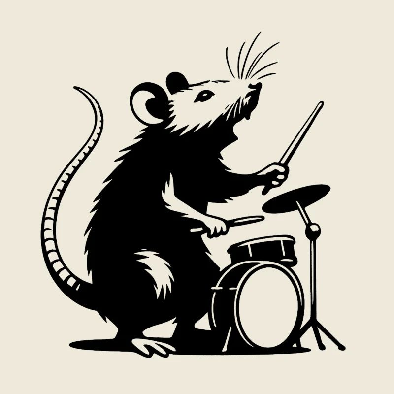BatteurMaus Silhouette