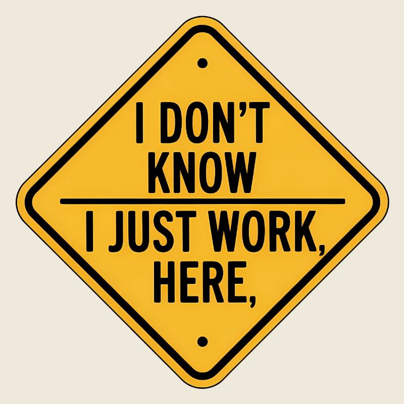 I dont know I just work here - Funny Construction 