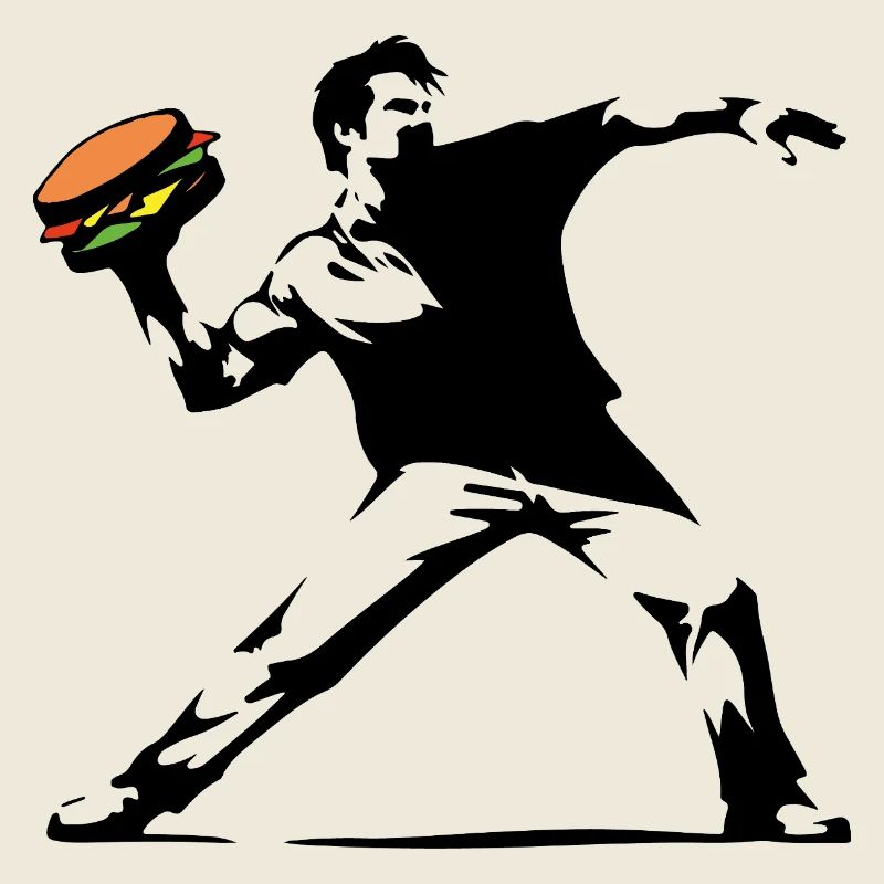 Hamburger Pop Art Burst