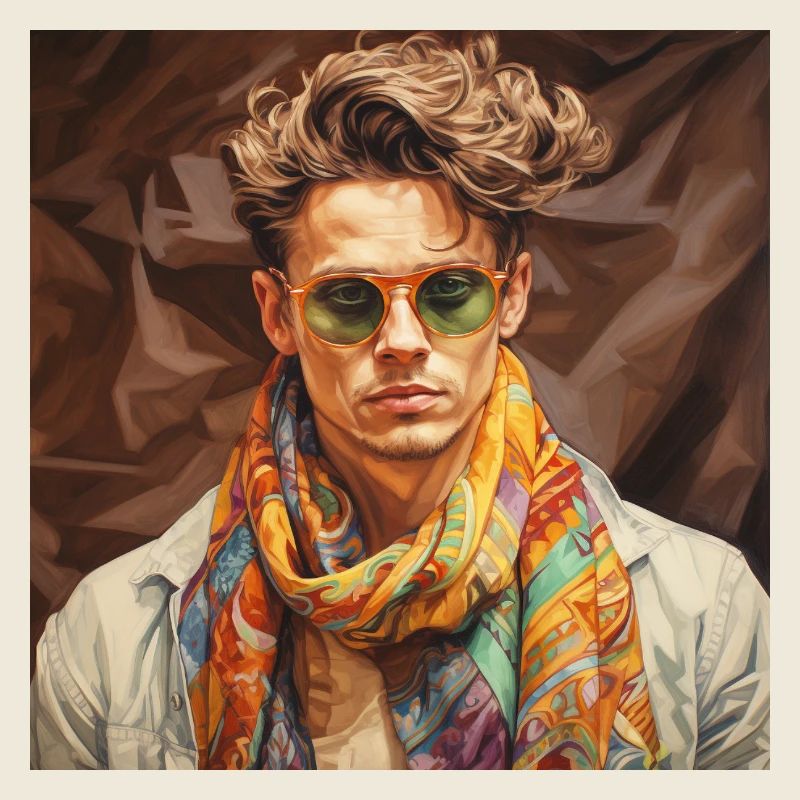 Bunter Schal Stilportrait