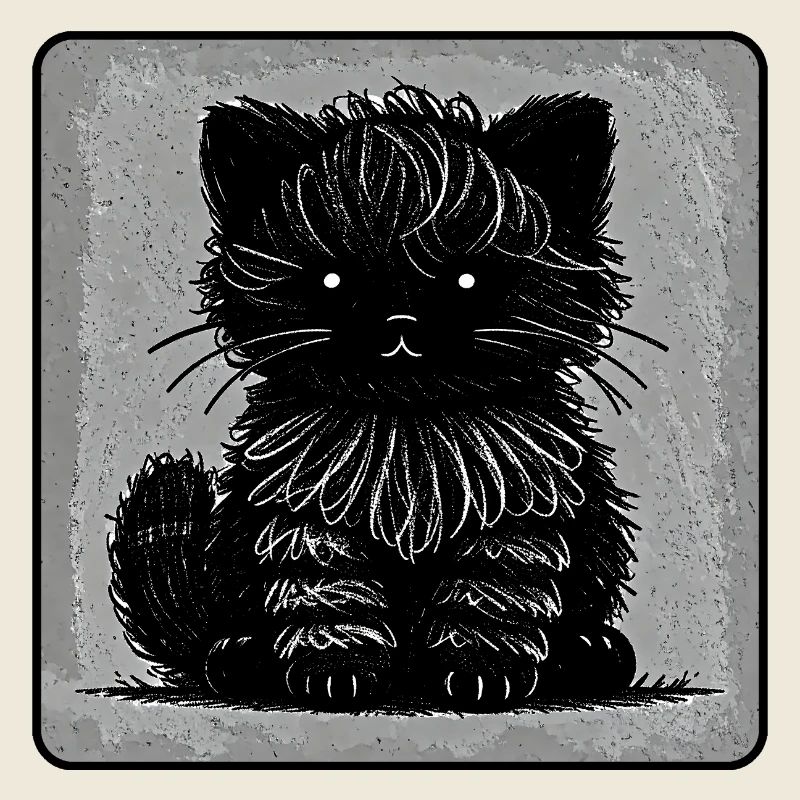 WuschelKatze (Monochrom)