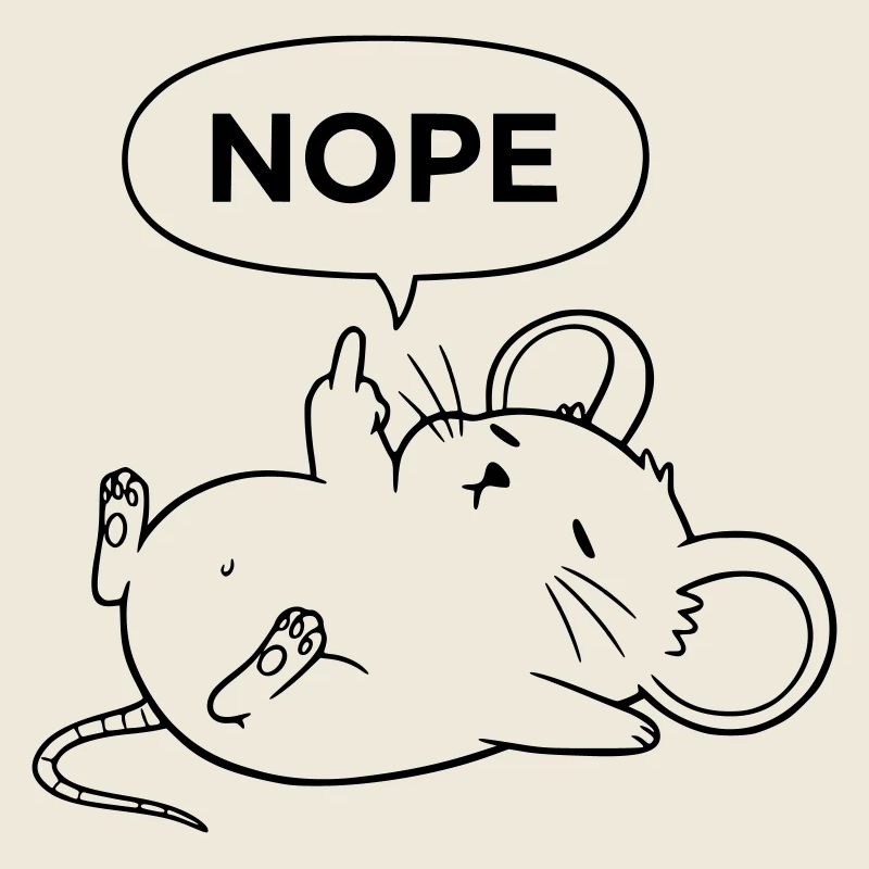 Nope Maus | Freches Mittelfinger Statement