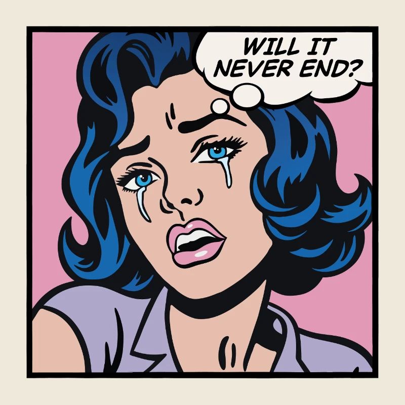 Wird es nie enden? Pop-Art-Mädchen