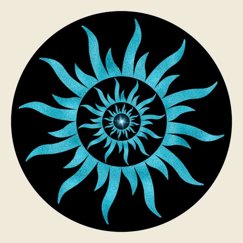 Sonne Spirale Blauer Saphir