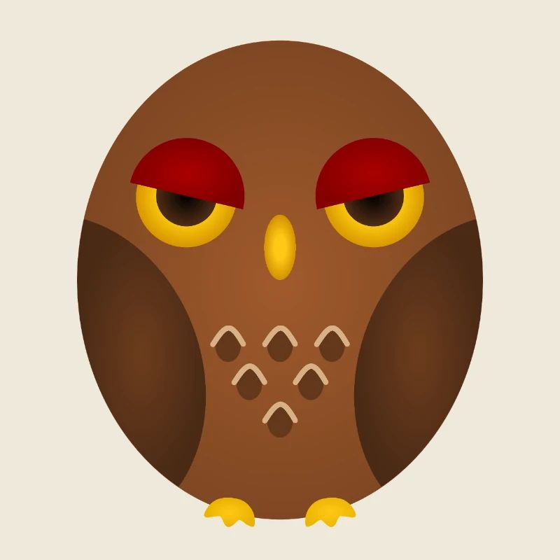 Grumpy Owl Silhouette
