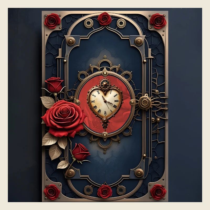 Art Deco Watch with Roses