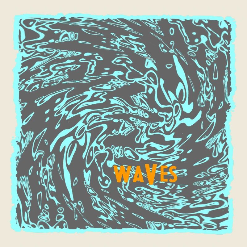 Wave flow neon pattern surf