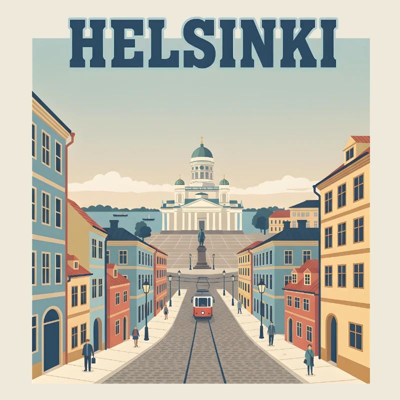Tramway d’Helsinki vers la place du Sénat