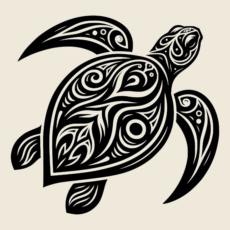 Turtle Tattoo Style – Mystical Design