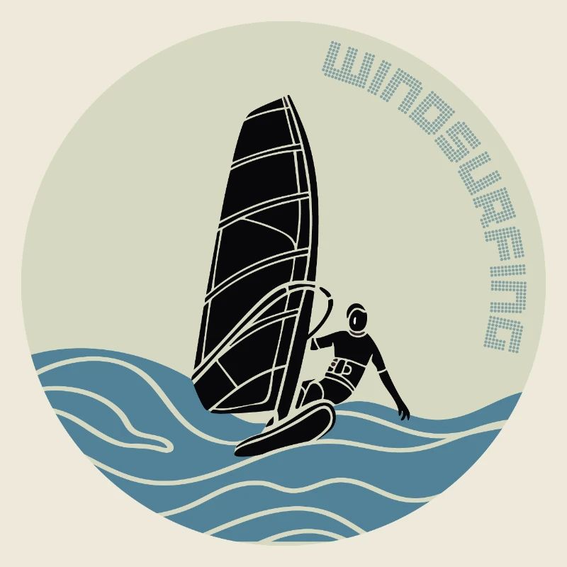 Windsurfers on waves