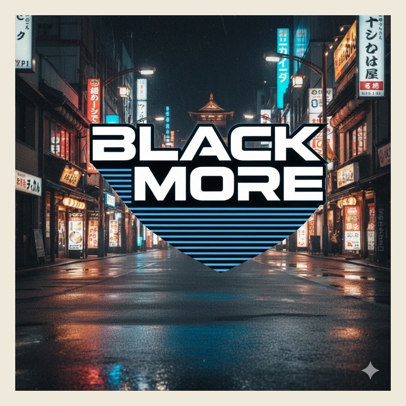 Black More Neon City Night Design