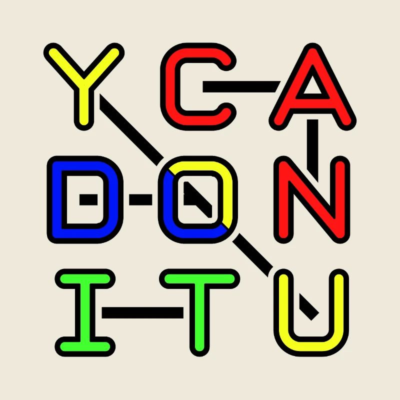 Motivierendes „You Can Do It“ in Farbe