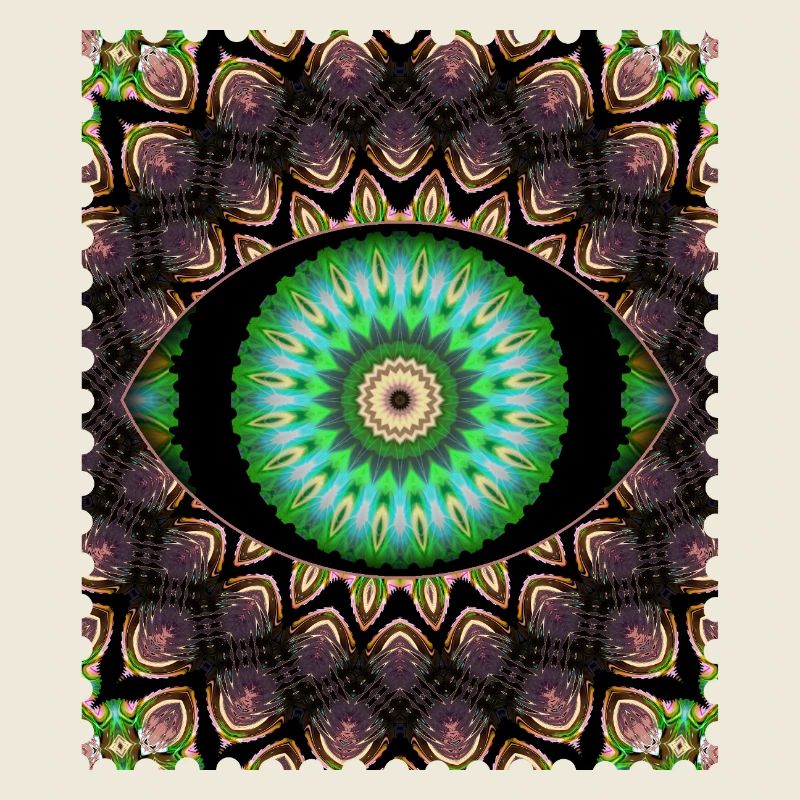 Kaleidoscopic eye pattern
