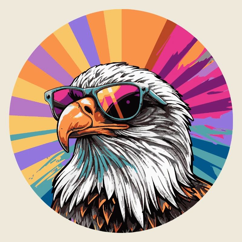 Adler mit Sonnenbrille 