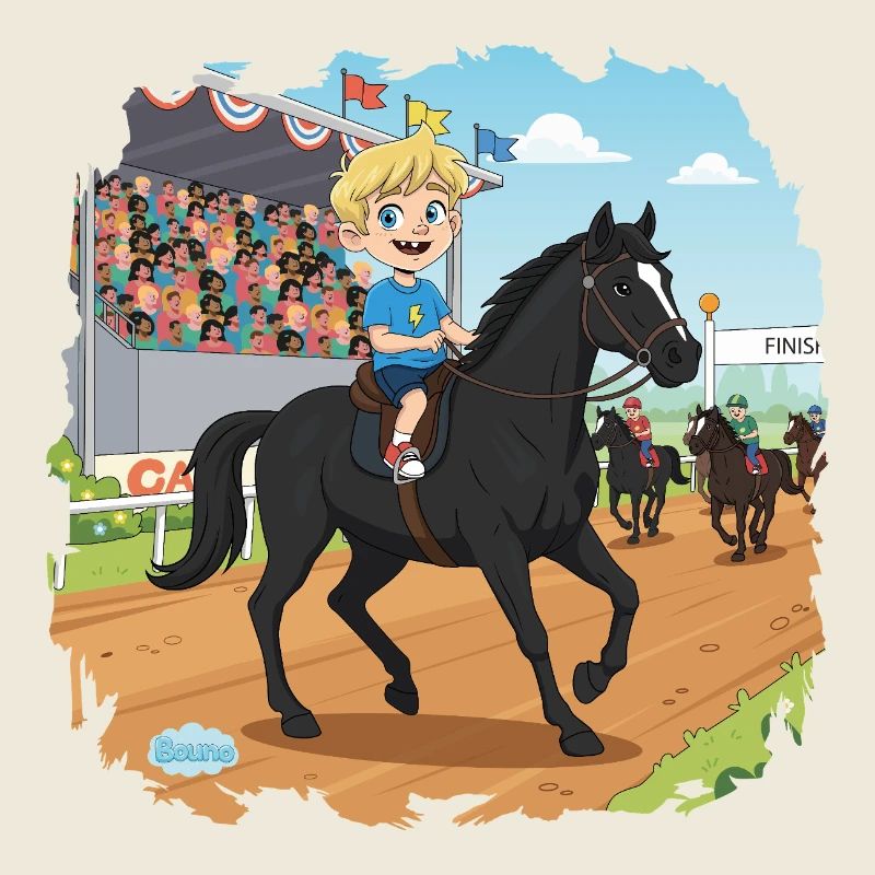 Bouno reitet ein Pferd - Kleiner Reiter Comic