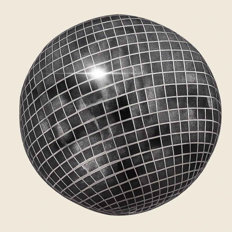 Sphère géométrique à paillettes
