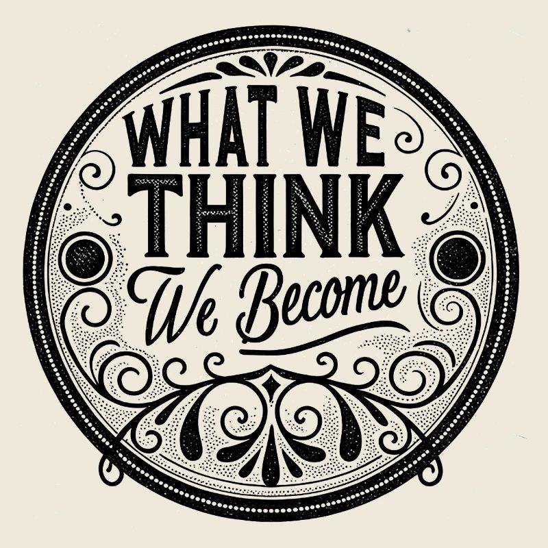 what we think we become - Vintage-look-Emblem