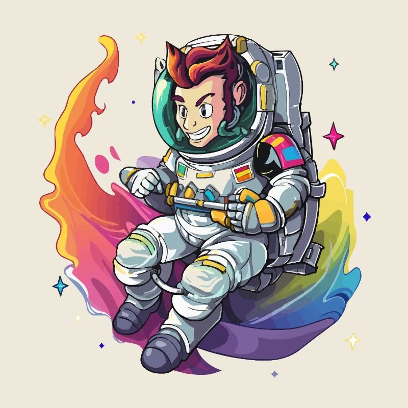 Galactic guitar rocker in space