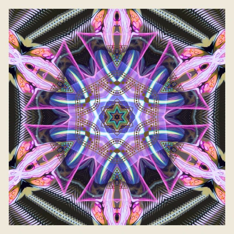 Psychedelic Neon Mandala Pattern