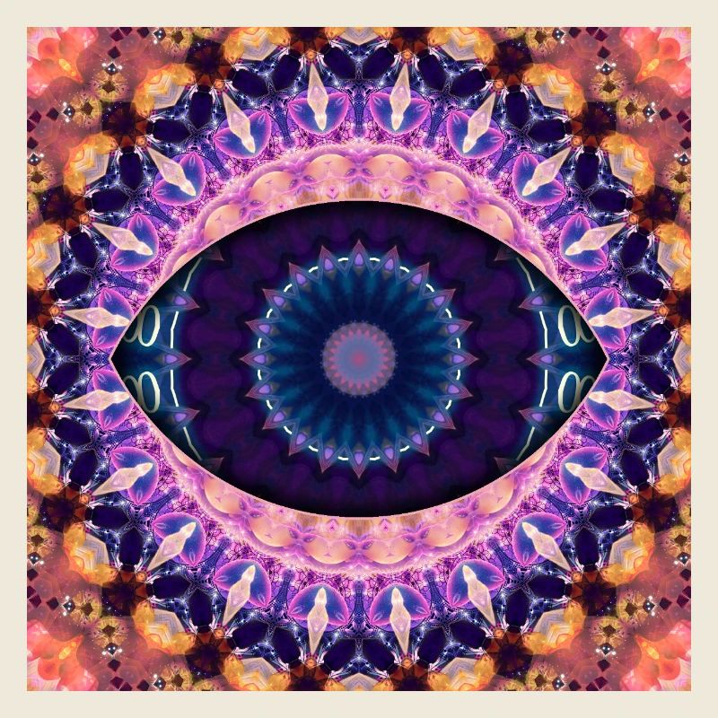 Mandala oculaire kaléidoscopique
