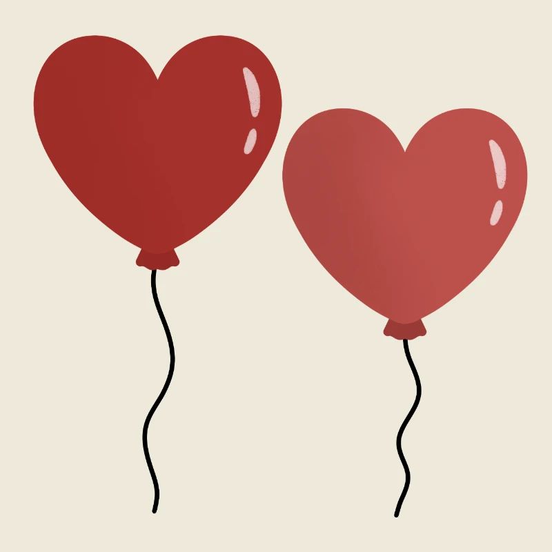 Ballons Cœurs Jumeaux