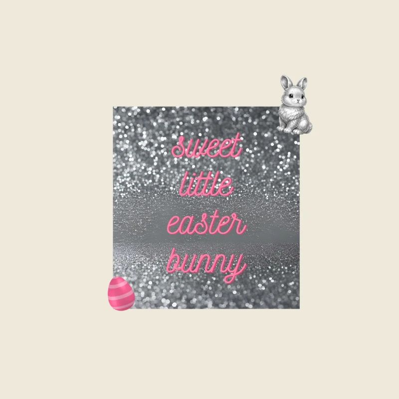Cute Easter bunny in glitter design