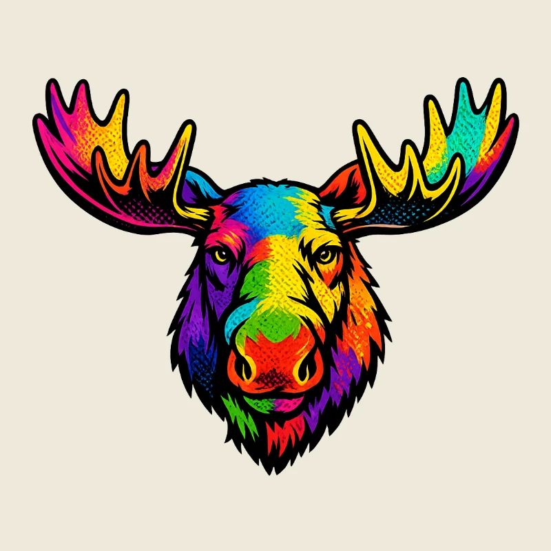 Der Kopf des Regenbogenelchs