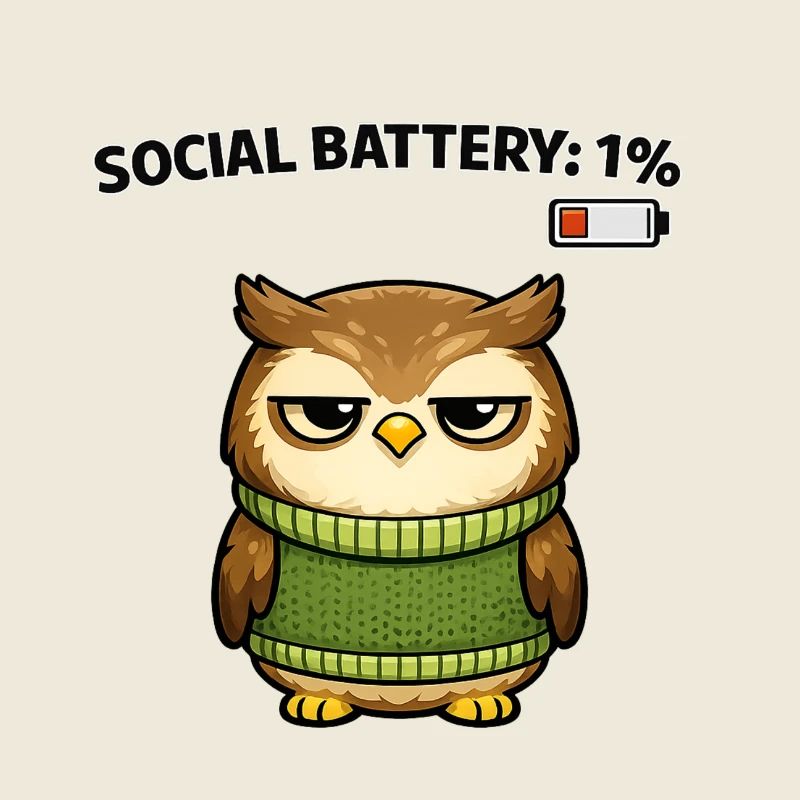 Pull hibou 1 % d’humour de batterie