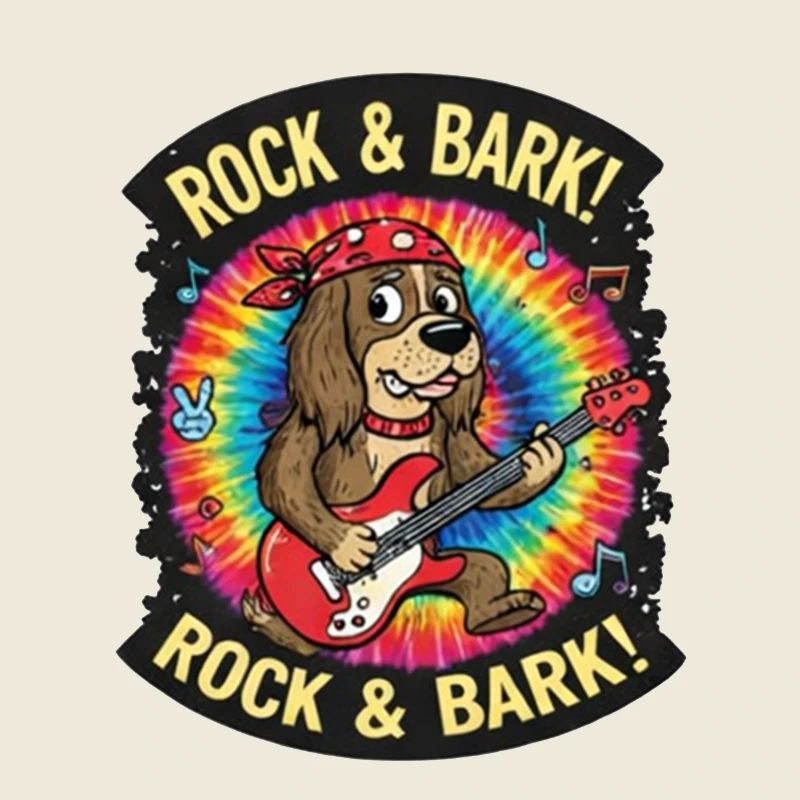 Rock & Bark Batik-Gitarrenhund