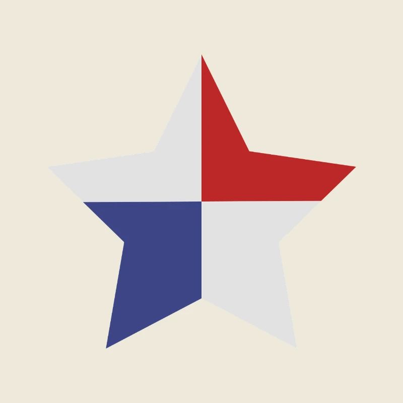 Panama star-shaped flag