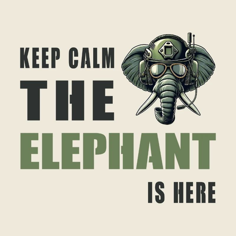 Ruhig bleiben der Elefant ist da