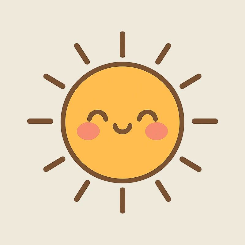 Sonne Süßes Lächeln