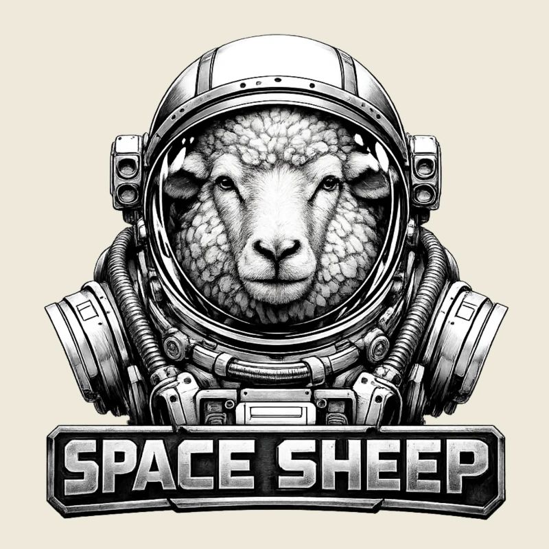 Astronaute mouton de l’espace