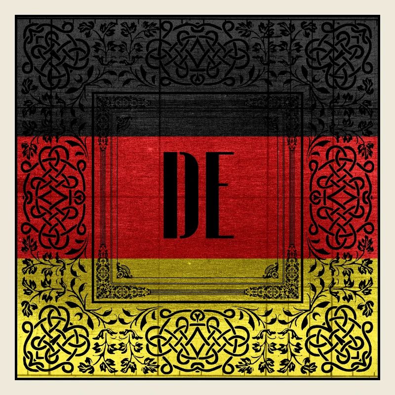 Ornement de drapeau antique DE