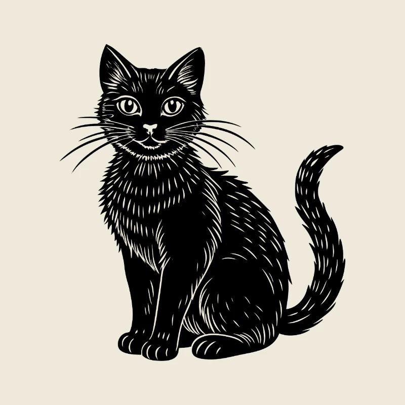 Schwarze Katze