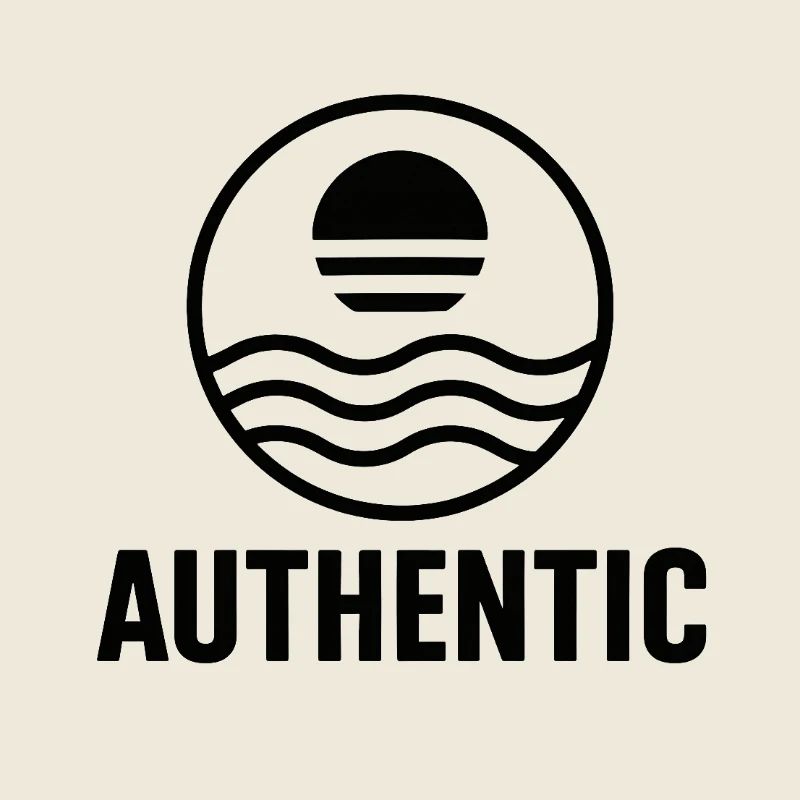 Authentic Sun Circle Wave Logo